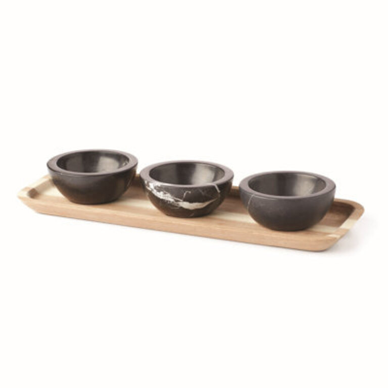 Lx Collective Accessories LX Collective Tray with 3 Dip Bowls