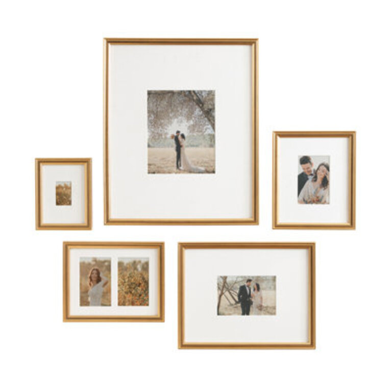 Five-Piece Matted Picture Frame Set