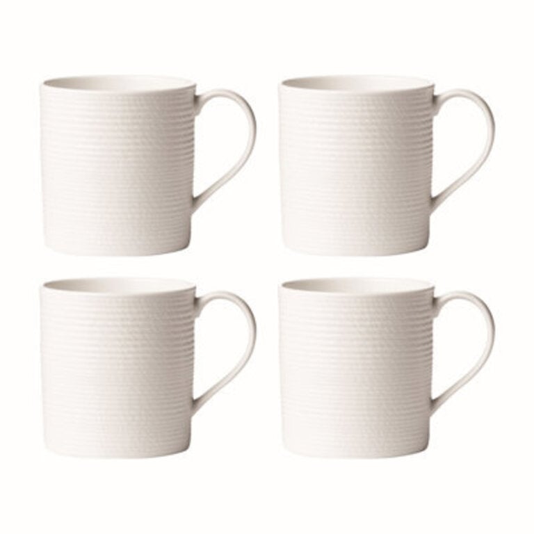LX Collective White Mugs Set of 4