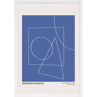 Caila  Geometric Abstraction In Blue  by Romina Gadler