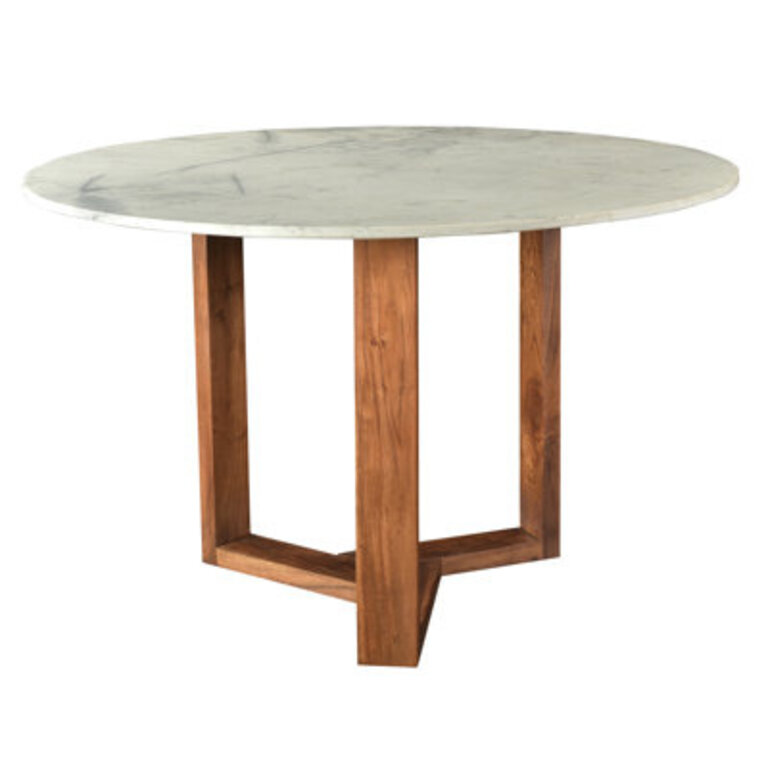 Hollins Round Marble Dining Table