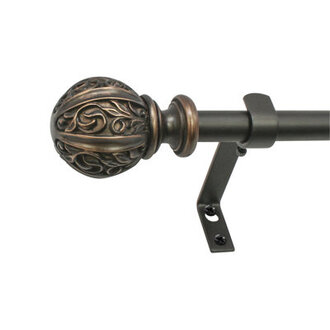 Yeldell Metal Adjustable Single Curtain Rod