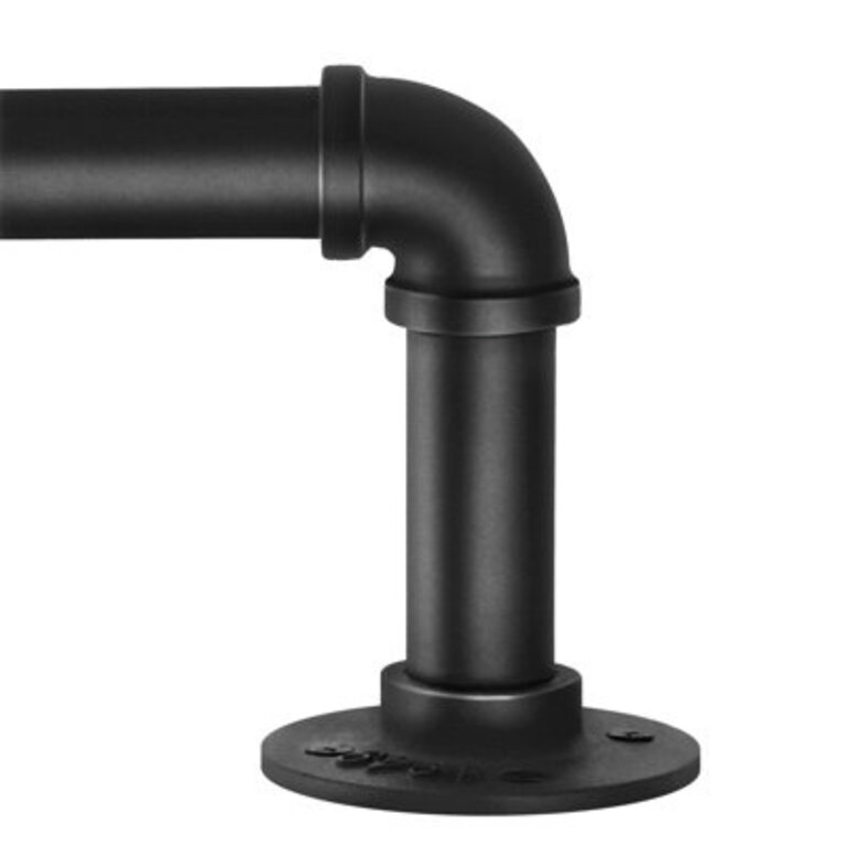 Upper Vobster 1 Inch Adjustable Industrial Blackout Curtain Rod IndoorOutdoor Ceiling or Wall Mount