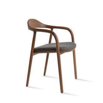 Infinity Arm Chair in Dark Grey Wool