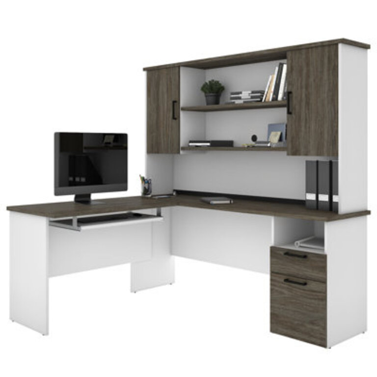 Ayaaz L-Shaped Executive Desk with Power Outlet