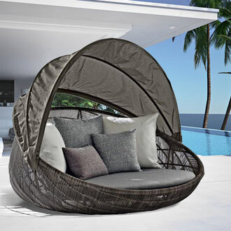Kendrah 512 Wicker Outdoor Patio Daybed