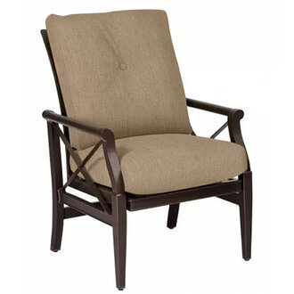 Andover Aluminum Outdoor Dining Armchair with Cushion