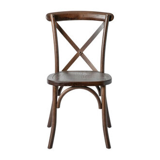Arquit Stackable Cross-Back Wooden Bistro Chair