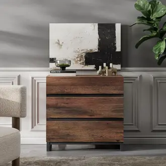 Aadam Modern TV Stand For Tvs Up To 40 Inch Entertainment Center TV Console With 3 Drawers And Metal Base Media Console For Living Room Bedroom