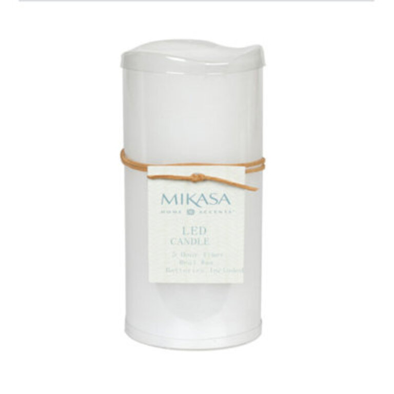 Mikasa Wavy Top LED Unscented Wavy Top Wax LED Candle