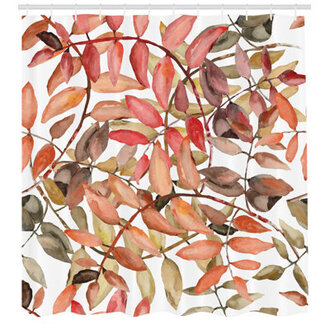 Floral Shower Curtain with Hooks Included