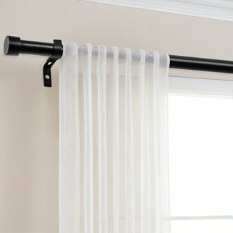 Lachina Arnel 1 Inch Window Curtain Rod with Aluminium Finials Single Curtain Rods for Windows