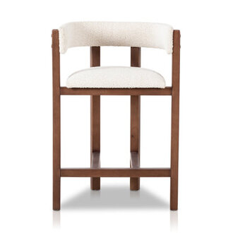 Allura Upholstered Counter Stool with Solid Wood Frame