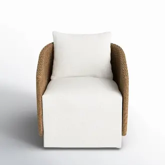 Odyn Swivel Wicker Outdoor Lounge Chair