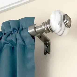 Hession Steel Adjustable Single Curtain Rod
