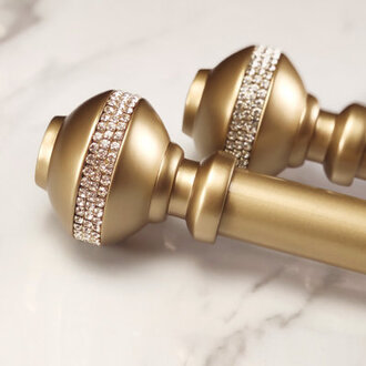 Mordecai Gold Adjustable 112 Double Curtain Rod