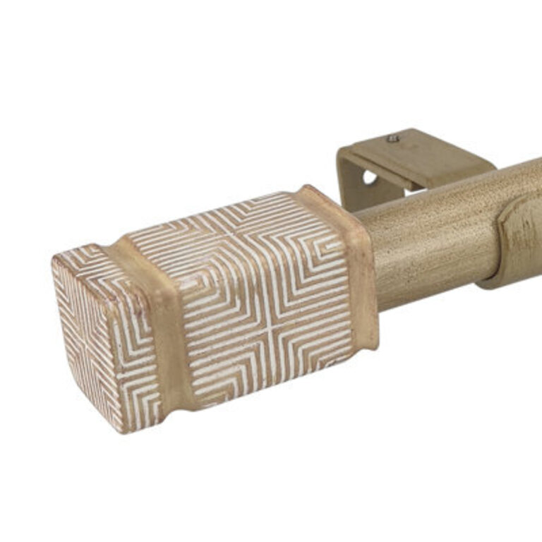 Nicastro Beige Iron Adjustable 1 Dia Single Curtain Rod