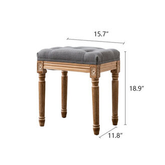 Karina Cotton Blend Upholstered Bench