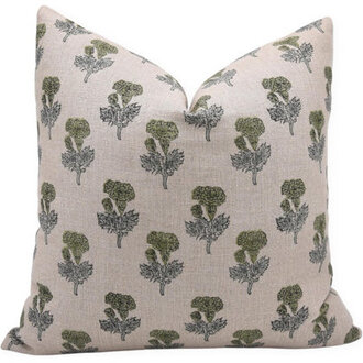 Floral Linen Pillow Covers  Decorative Neutral Accent Throw Pillows for Couch Living Room IndoorOutdoor Use