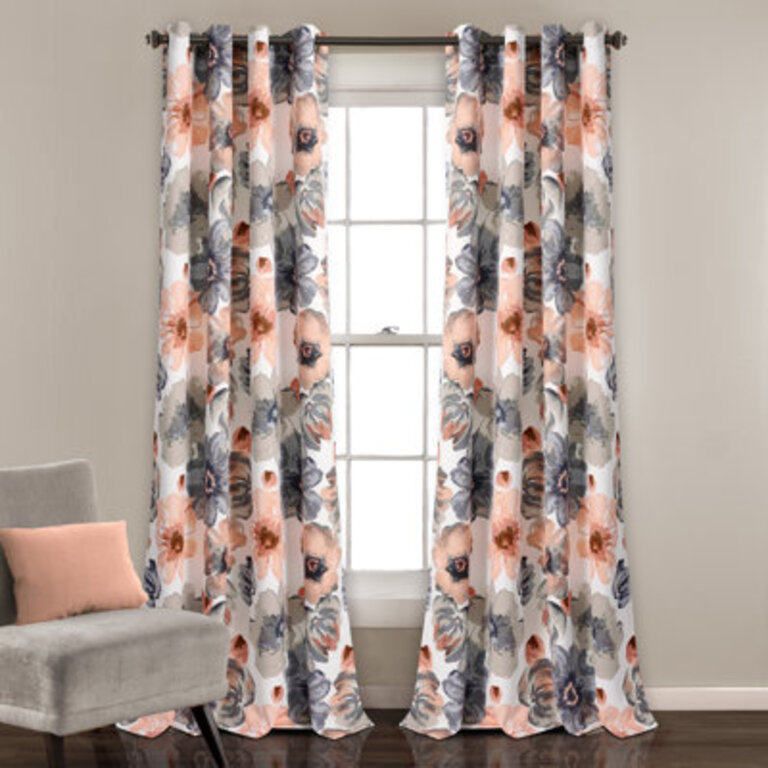 Leah Polyester Room Darkening Curtain Pair