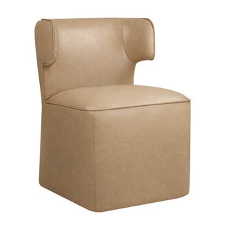 Vivora Vegan Leather Dining Chair With Casters