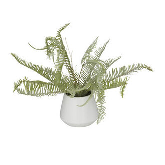 135 Faux Fern Plant in Ceramic Vase