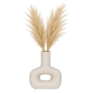 Rachael Modern Geometric Stoneware Dolomite Vase - Minimalist Decorative Accent for Contemporary Home Decor