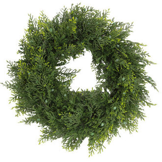 20 Inches Faux Cedar Wreath With Berry Holiday Christmas wreath Home Christmas Decor Green-Berry