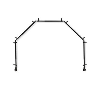 Campanella Steel Adjustable Bay Window Single Curtain Rod