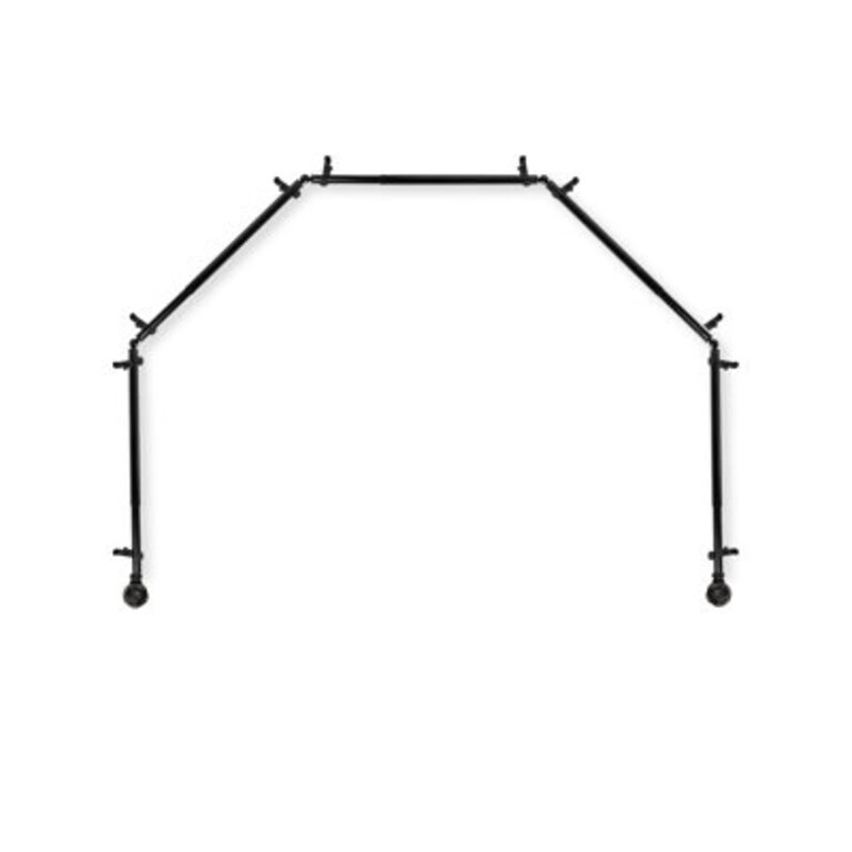 Campanella Steel Adjustable Bay Window Single Curtain Rod