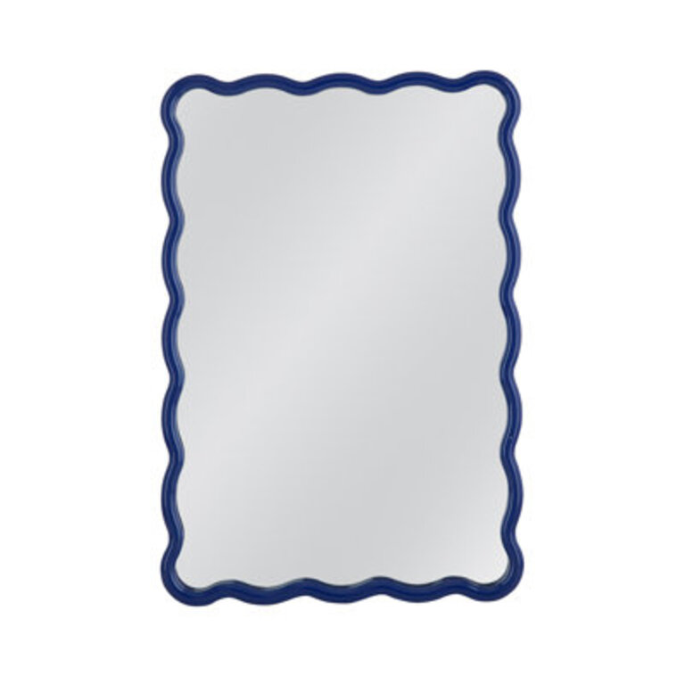 Allurine Solid Wood Wavy Wall Mirror