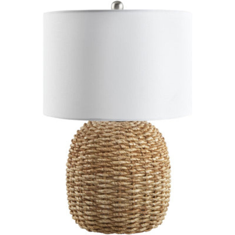 Moby WickerRattan Metal Table Lamp