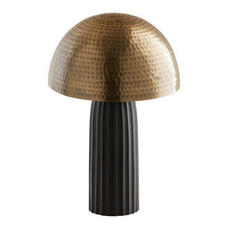 145H Kella Industrial Brass Two Tone Mushroom Lamp