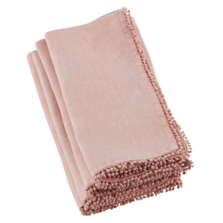 Set of 4 Trezza Pom Pom Napkins