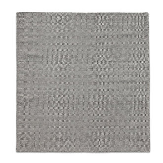 Coastal Argyle Stacked Flatweave Grey  White Hexagon Patterned Wool Area Rug By Tufty Home
