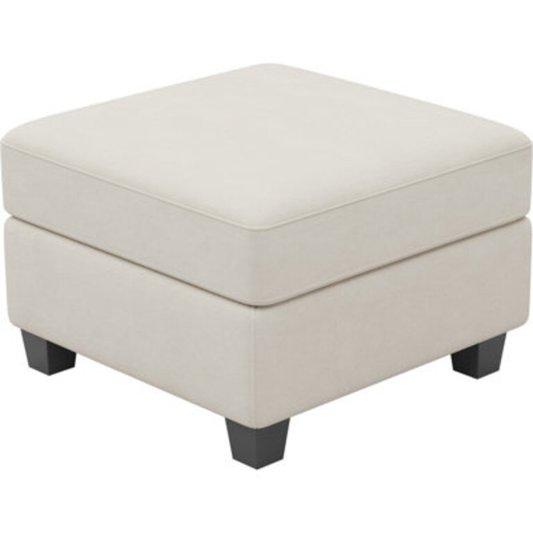 Allinson Velvet Storage Ottoman Single Seat Footstool Module For Sectional Modular Sofa