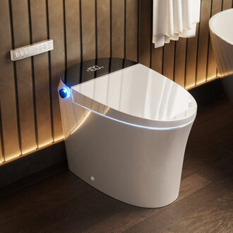 Smart Bidet Toilet Tankless Modern Bidet Toilet with AutoBlackout Flush Heated Seat Warm Wash Warm Dryer Remote Control Included