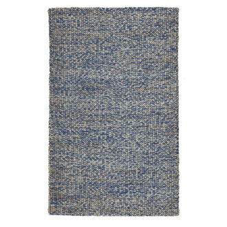 Zohra Handmade Flatweave Blue  Brown Diamond Patterned Jute Area Rug By Tufty Home