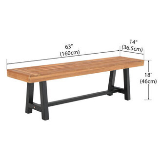 Mcgahan Acacia Outdoor Bench
