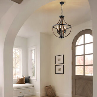 Kimyada 6 - Light Dimmable BlackBrown Bowl Pendant Light Fixtures