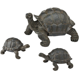 Tortoise Family Resin Garden Accents Statue