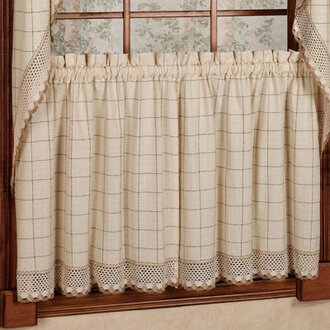 Burrigan Cotton Plaid CabinCottage Cafe Curtain