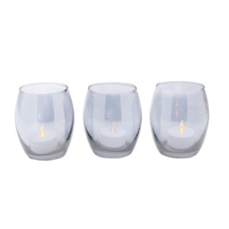 Set of 3 Glass Tabletop Votive Holders