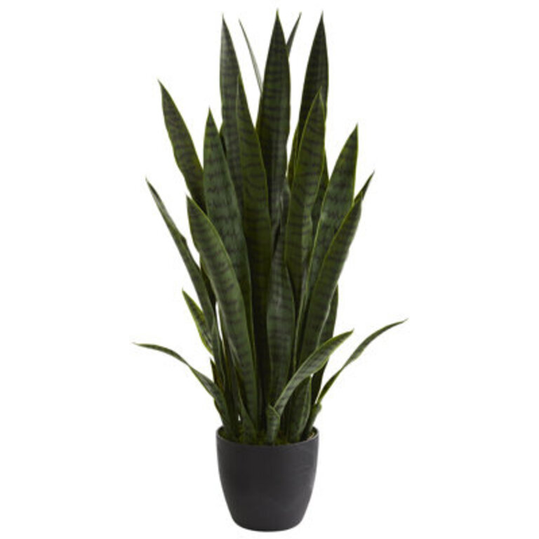 38 Faux Snake Plant Sansevieria Plant in Planter
