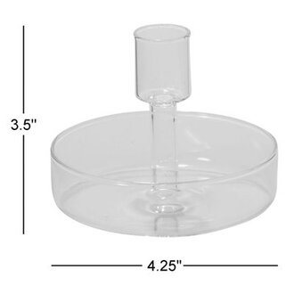 Ianthe Glass Tabletop Candlestick