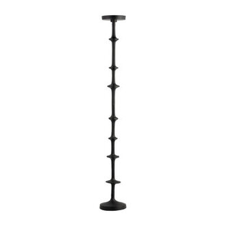 Black Sleek Tabletop Candle Holder with Bold Vertical Design  Modern Decorative Candle Holder for Living Room Corners or Entryways  Floor Candle Holder with Sculptural Form