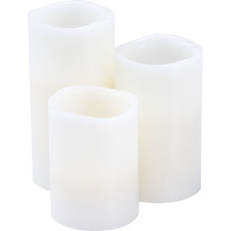 3 Piece Unscented Flameless Candle Set