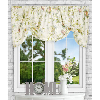 Erie Cotton Blend Floral Tie-Up Window Valance