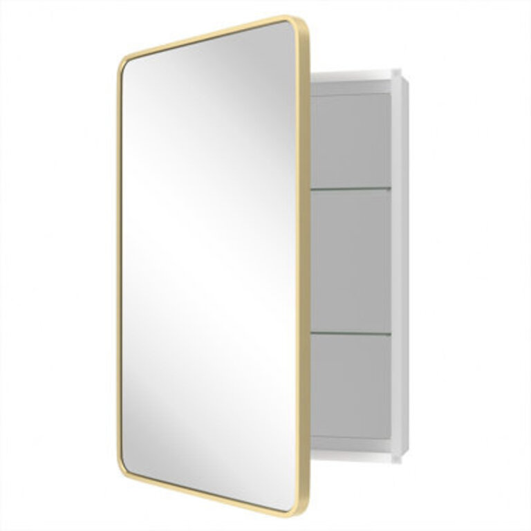 Anaahat Framed Medicine Cabinet Mirror Adjustable