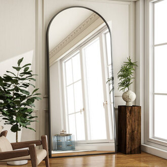 Oversized Full Length Mirror Arch Floor Mirror Wall Mirror Hanging Or Leaning Full Body Mirror With Stand